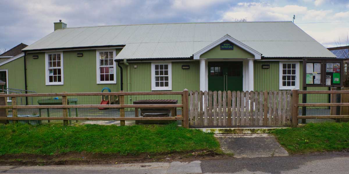 photograph of the exterior of the village hall